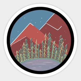 Snowy Mountains / Nature Camping Trip Sticker